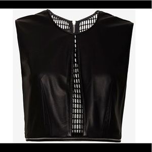 New with tag leather crop top